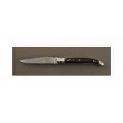 Laguiole en Aubrac Corne noire Damas