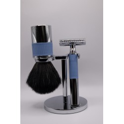 Ensemble Muhle NEO Bleu, blaireau T12 noir...